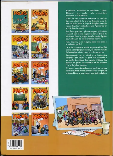Verso de l'album Les Profs Tome 9 Rythme scolaire