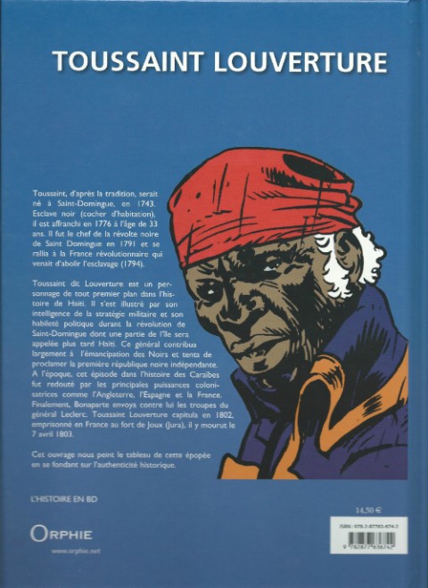 Verso de l'album Toussaint Louverture