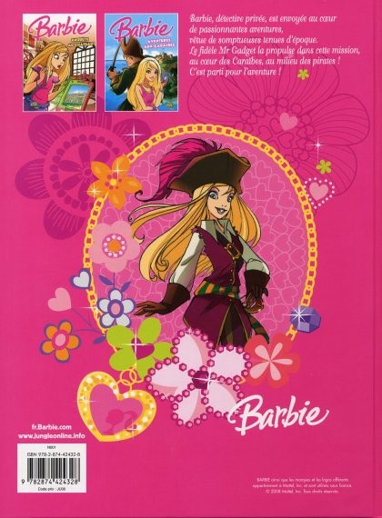 Verso de l'album Barbie Tome 2 Aventures aux Caraïbes