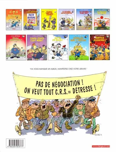 Verso de l'album CRS = Détresse Tome 11 Baffes académie !