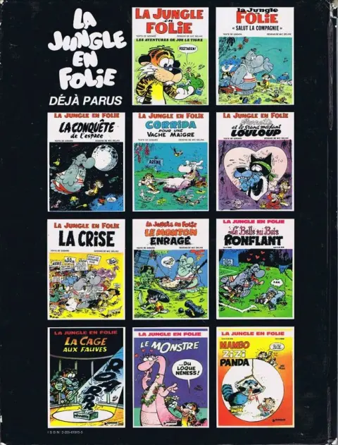 Verso de l'album La Jungle en folie Tome 11 Mambo Zizi Panda