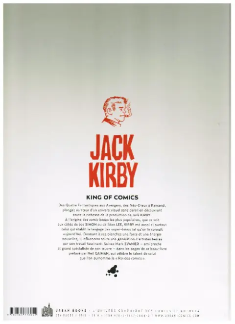 Verso de l'album Jack Kirby : King of comics