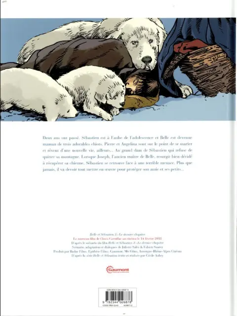 Verso de l'album Belle et Sébastien 3 Le dernier chapitre
