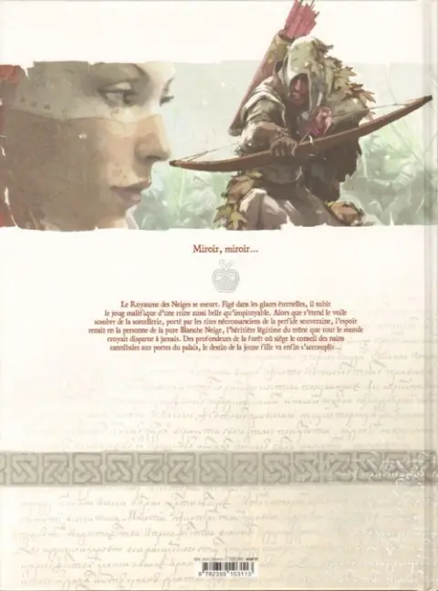 Verso de l'album Blanche Neige
