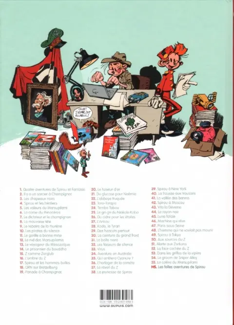 Verso de l'album Spirou et Fantasio Les Folles Aventures de Spirou