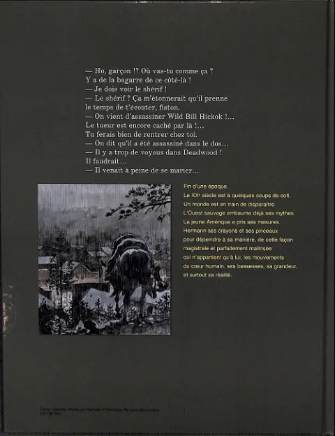 Verso de l'album On a tué Wild Bill
