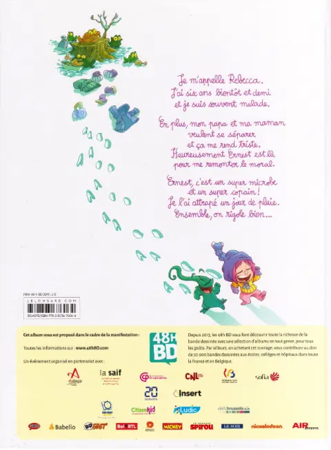 Verso de l'album Ernest & Rebecca Tome 1 Mon copain est un microbe