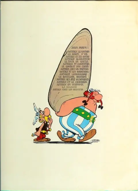 Verso de l'album Astérix Tome 15 La zizanie