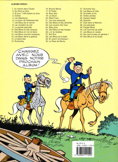 Verso de l'album Les Tuniques Bleues Tome 23 Les cousins d'en face