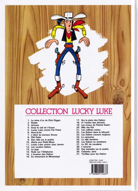 Verso de l'album Lucky Luke Tome 23 Les Dalton courent toujours