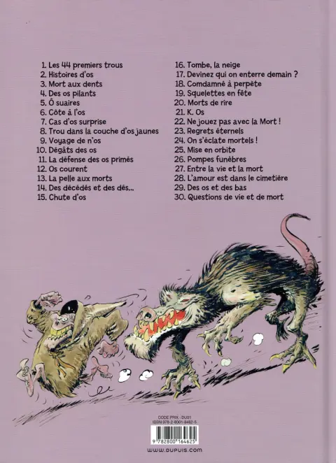 Verso de l'album Pierre Tombal Tome 20 Morts de rire