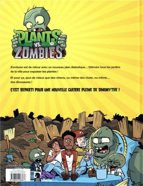 Verso de l'album Plants vs. zombies Tome 12 Dino mythe