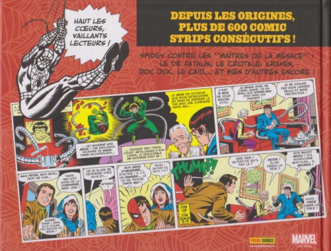 Verso de l'album Amazing Spider-Man : Les Comic Strips 1 1977-1979