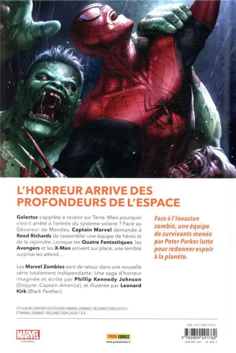 Verso de l'album Marvel Zombies Résurrection