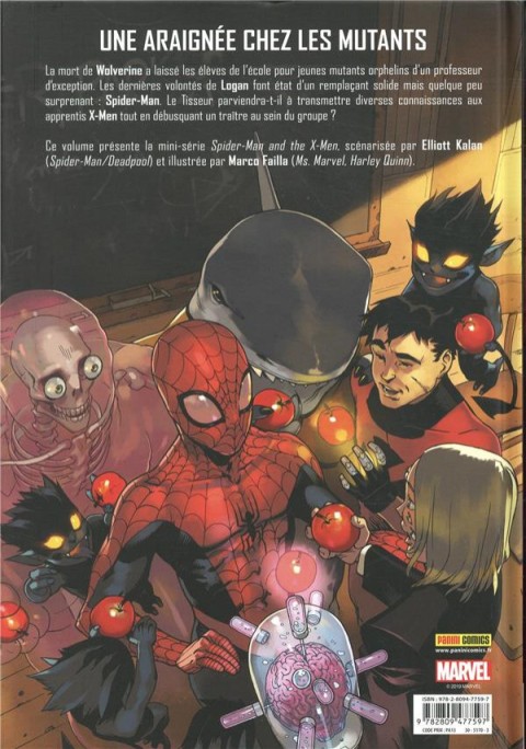 Verso de l'album Spider-Man and the X-Men