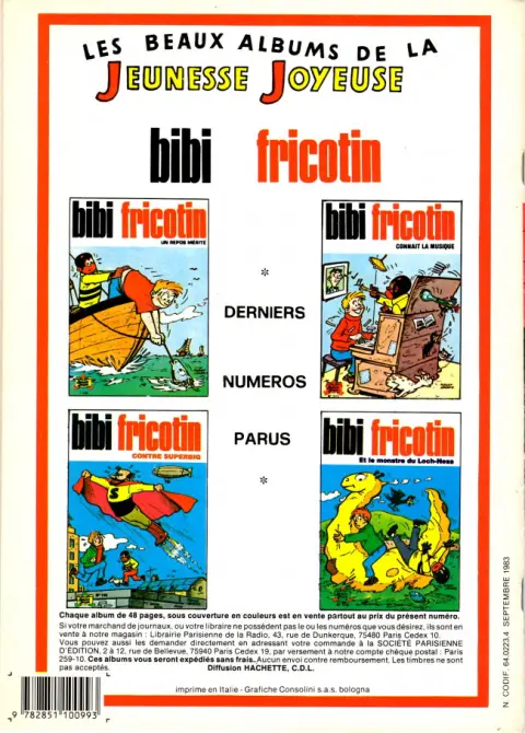 Verso de l'album Les Pieds Nickelés Tome 59 Les pieds nickelés contre croquenot