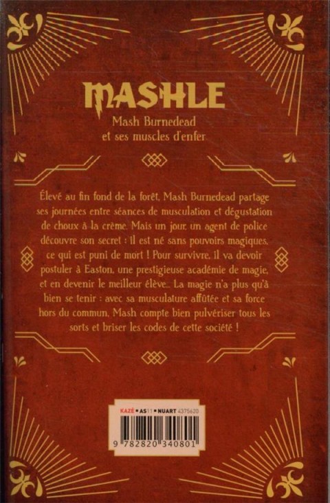 Verso de l'album Mashle 1