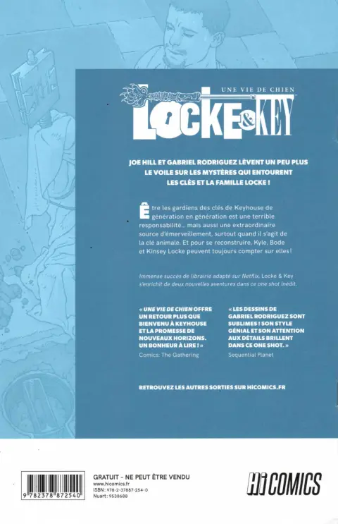 Verso de l'album Locke & Key Une Vie de Chien