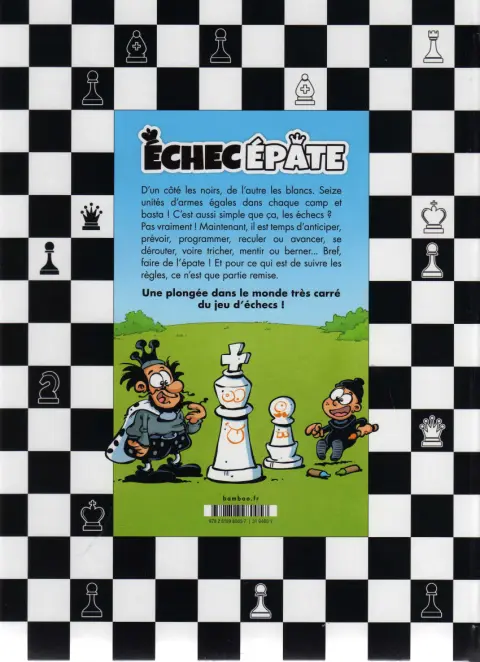 Verso de l'album Echec épate Tome 1 Un pion c'est tout !