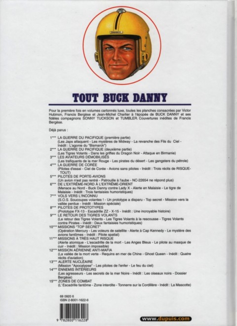 Verso de l'album Tout Buck Danny Tome 12 Mission aérienne anti-mafia