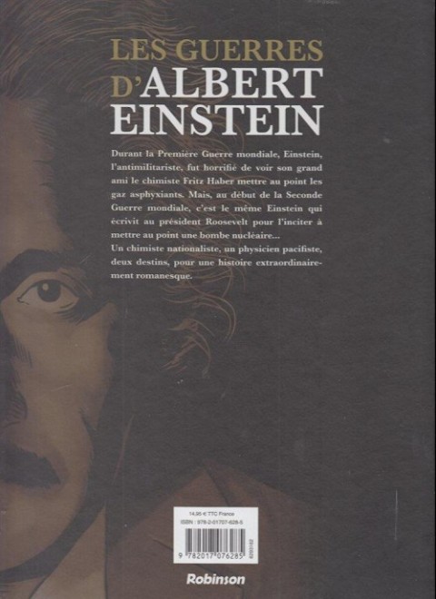 Verso de l'album Les guerres d'Albert Einstein 1/2