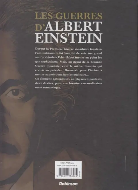 Verso de l'album Les guerres d'Albert Einstein 1/2