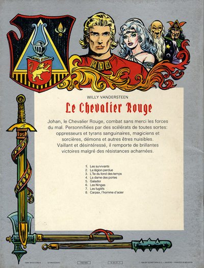 Verso de l'album Le Chevalier Rouge Tome 7 Les fugitifs