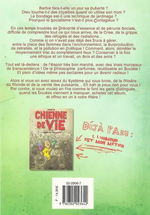 Verso de l'album Chienne de vie Tome 2 Vers l'infini et au-delà