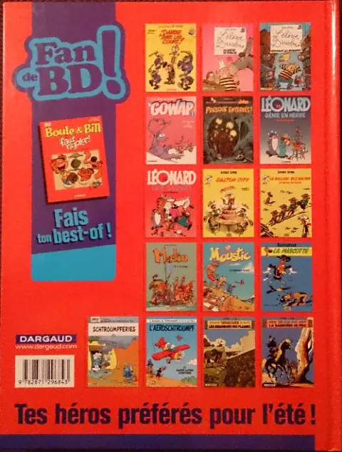Verso de l'album Boule & Bill Tome 26 'faut rigoler !