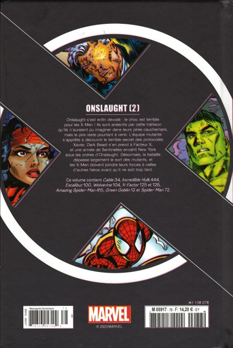 Verso de l'album X-Men - La Collection Mutante Tome 78 Onslaught (2)