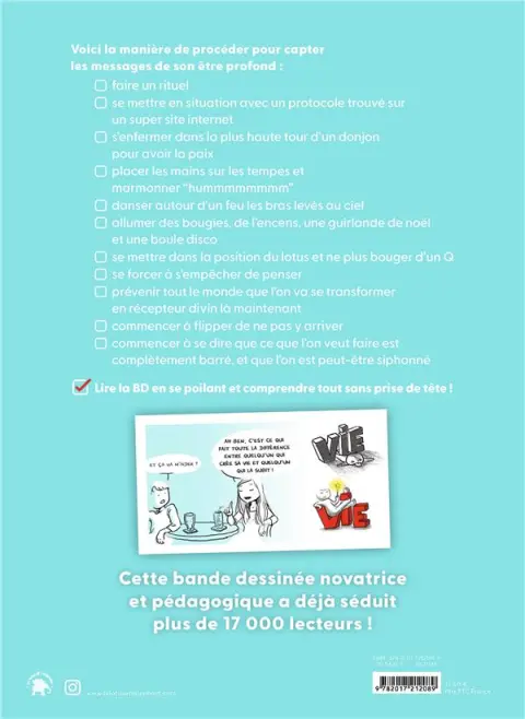 Verso de l'album Allô moi m'aime Une bande dessinée pour capter les messages de son être profond