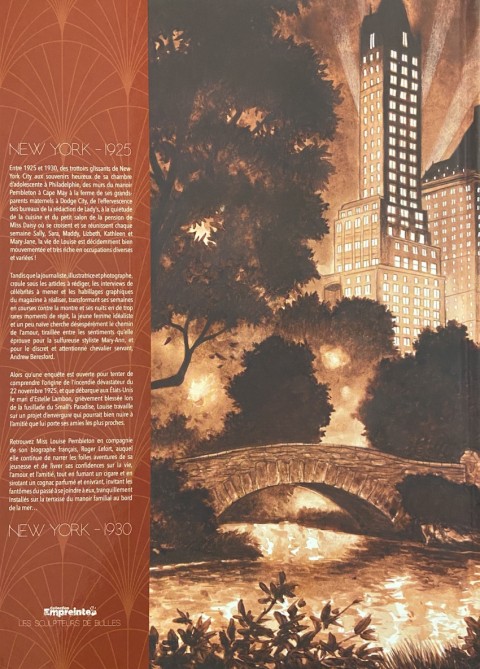 Verso de l'album Les chroniques de Louise Pembleton 2 Deep City Lights