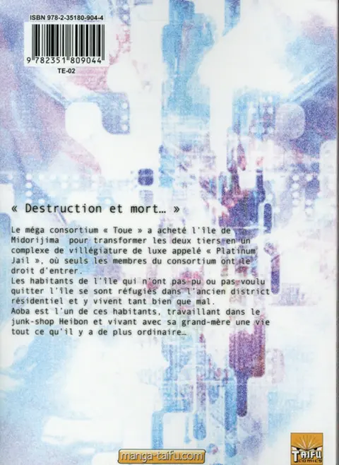 Verso de l'album DRAMAtical Murder Tome 1
