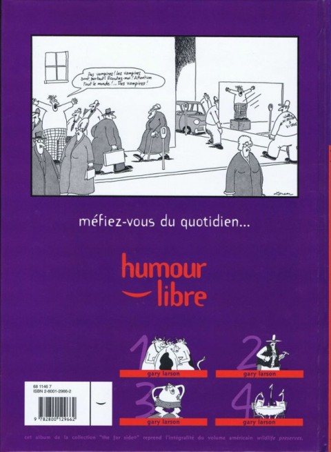 Verso de l'album Gary Larson Tome 4