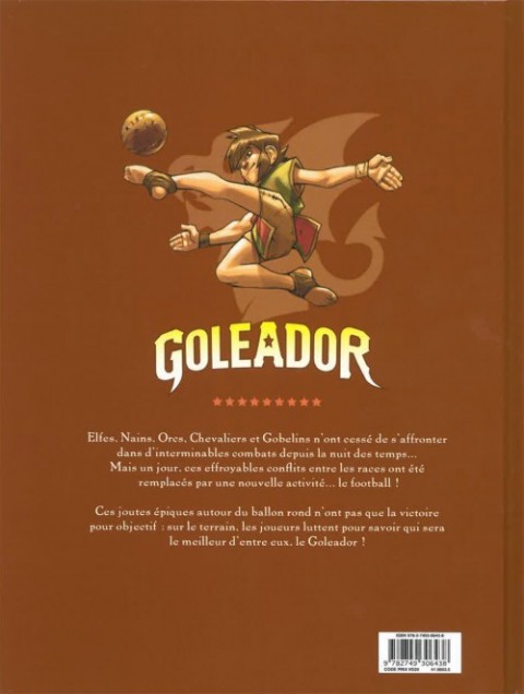 Verso de l'album Goleador Tome 1 La Recrue