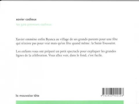 Verso de l'album Les 500 Premiers Cadieux