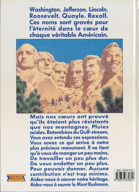 Verso de l'album Liberty Tome 3 Forêts