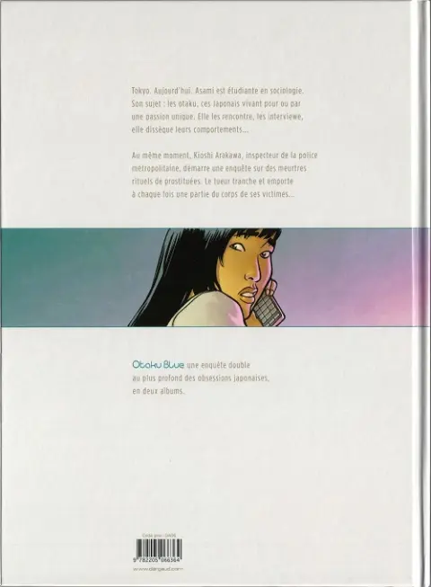 Verso de l'album Otaku Blue Tome 1 Tokyo Underground
