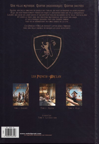 Verso de l'album Les Princes d'Arclan Tome 3 Olgo