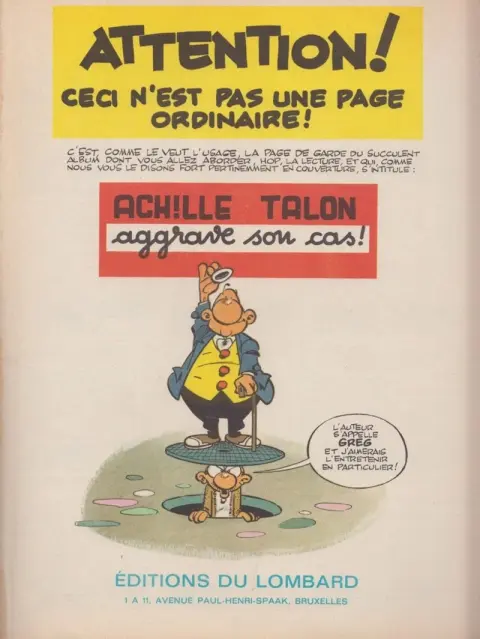 Autre de l'album Achille Talon Tome 2 Achille Talon aggrave son cas !