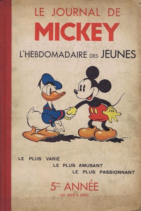 Le journal de Mickey Tome 5 5ème année (n° 209 à 260)