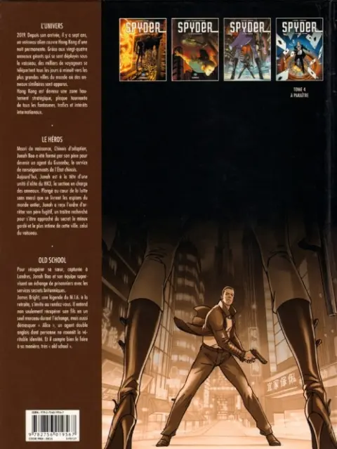 Verso de l'album Spyder Tome 3 Old School