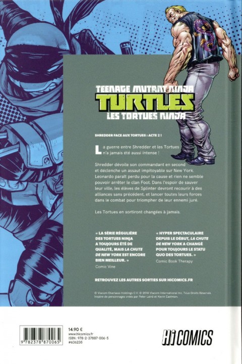 Verso de l'album Teenage Mutant Ninja Turtles - Les Tortues Ninja Tome 3 La chute de New-York 2/2