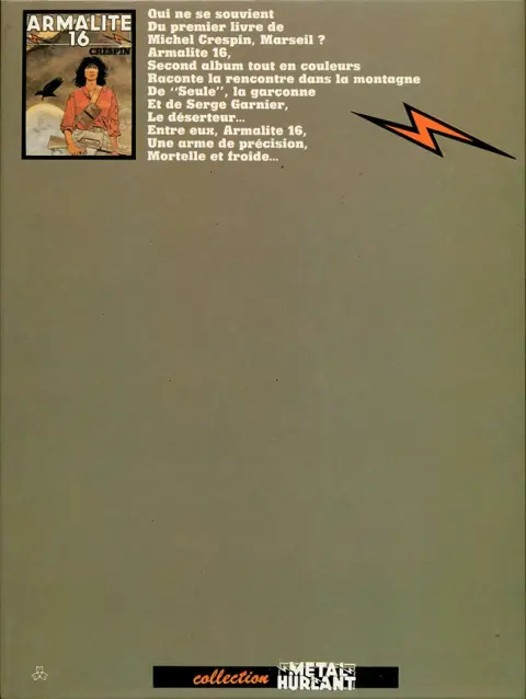 Verso de l'album Armalite 16 Tome 1