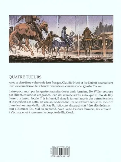 Verso de l'album Tex - Quatre tueurs Tome 2 Les frères Barrett