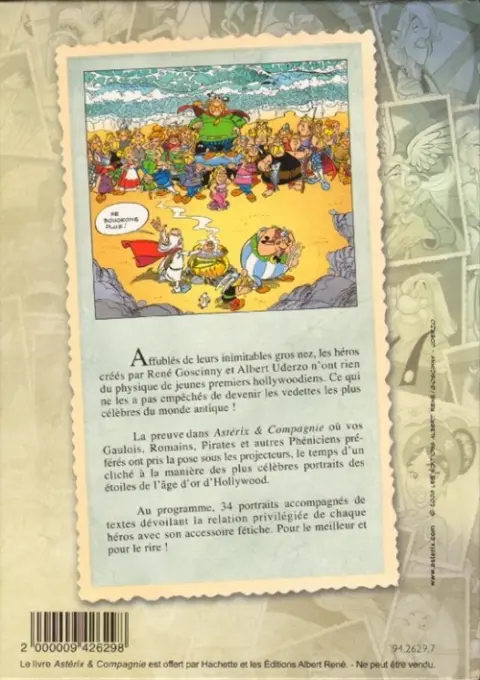 Verso de l'album Astérix Astérix & compagnie