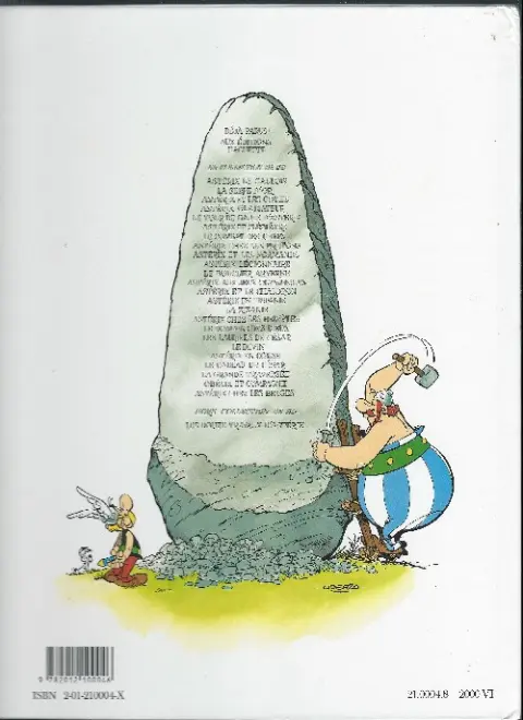 Verso de l'album Astérix Tome 4 Astérix gladiateur