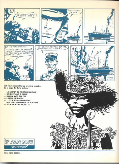 Verso de l'album Corto Maltese Tome 3 Sous le signe du Capricorne