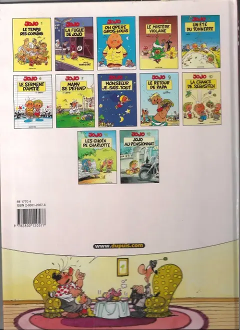Verso de l'album Jojo Tome 6 Le serment d'amitié