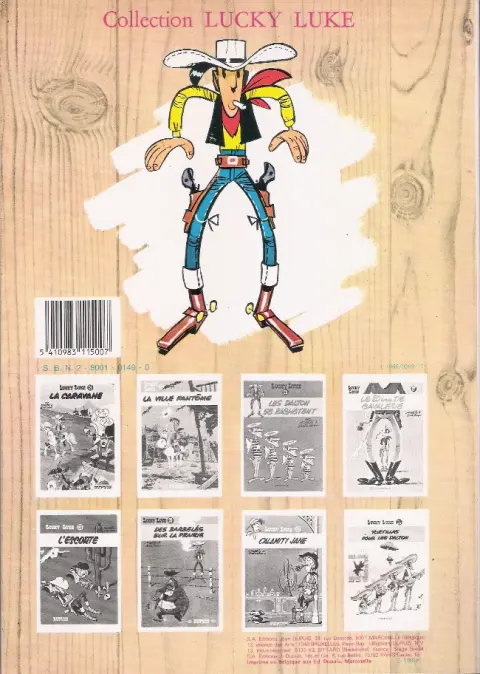 Verso de l'album Lucky Luke Tome 10 Alerte aux Pieds-Bleus